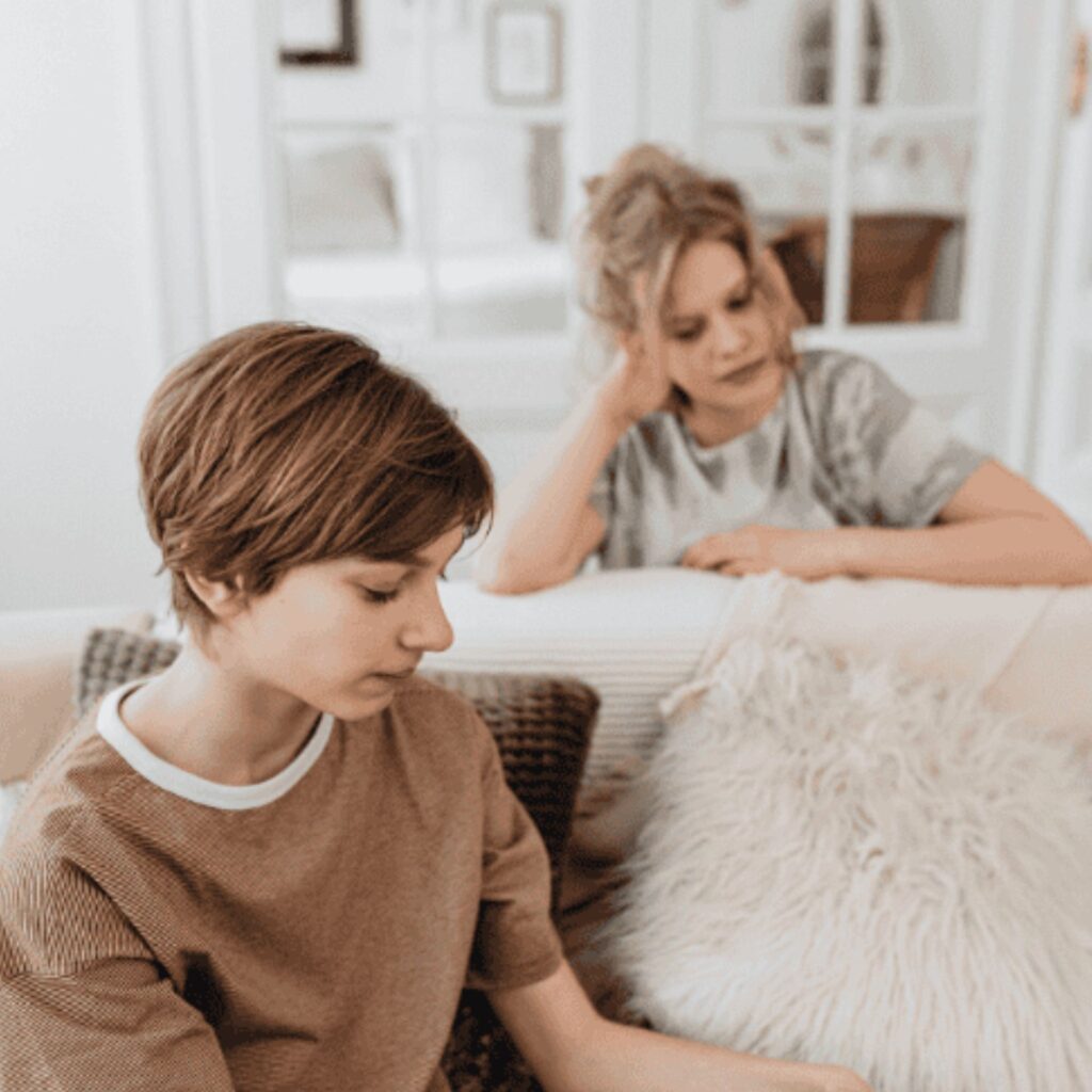 mom with her teen frustrated
